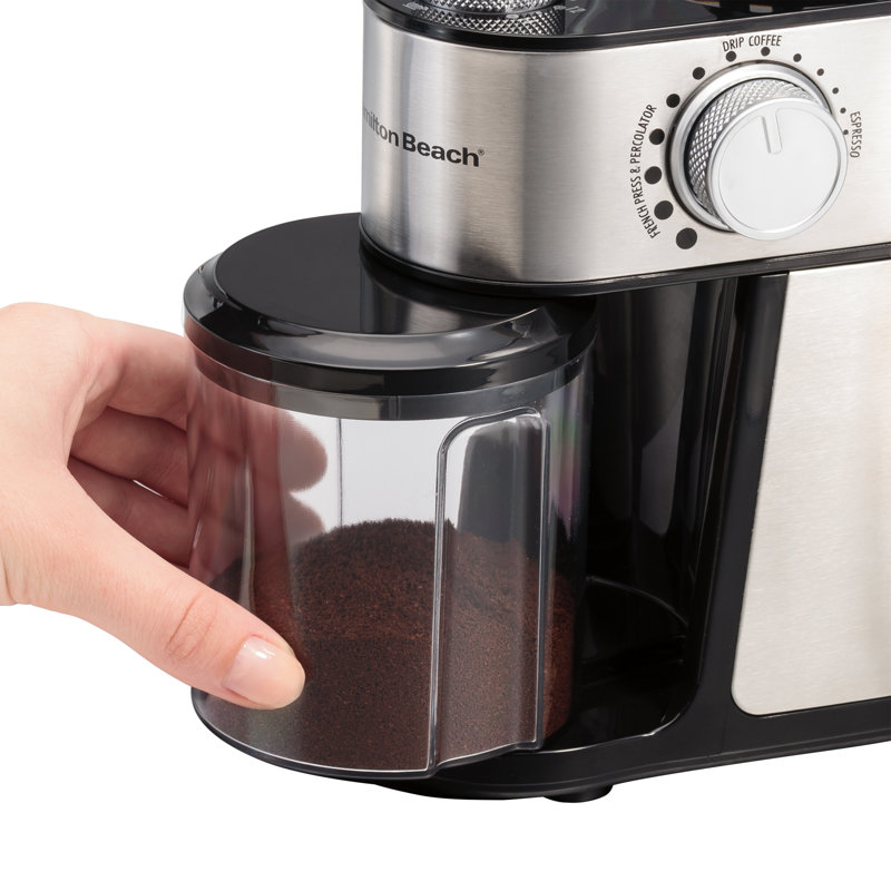 Hamilton Beach® Burr Coffee Grinder Stainless Steel Housing & Reviews
